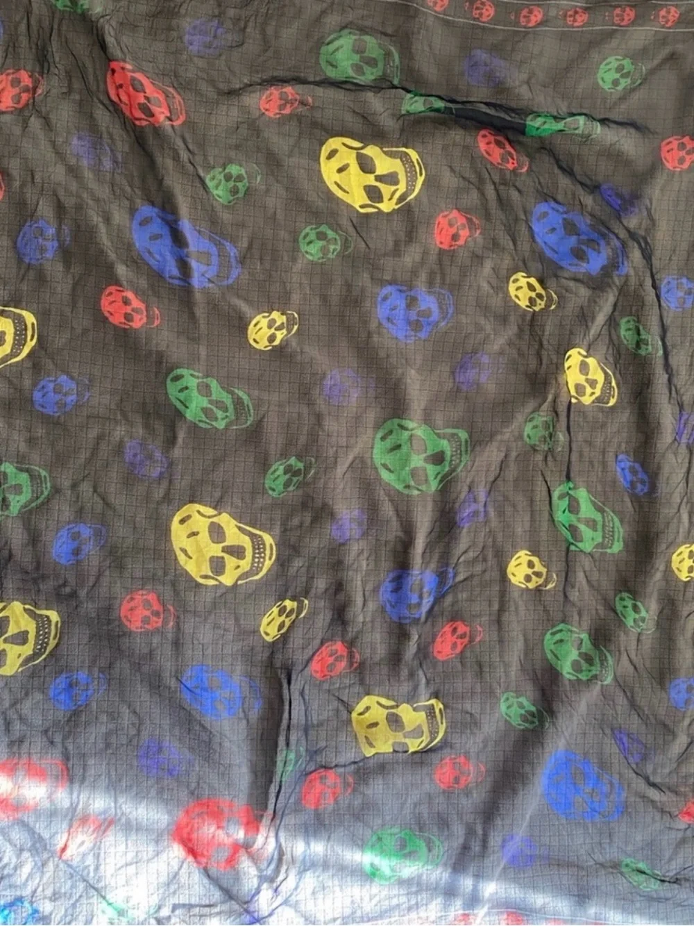 Alexander McQueen silk scarf.
